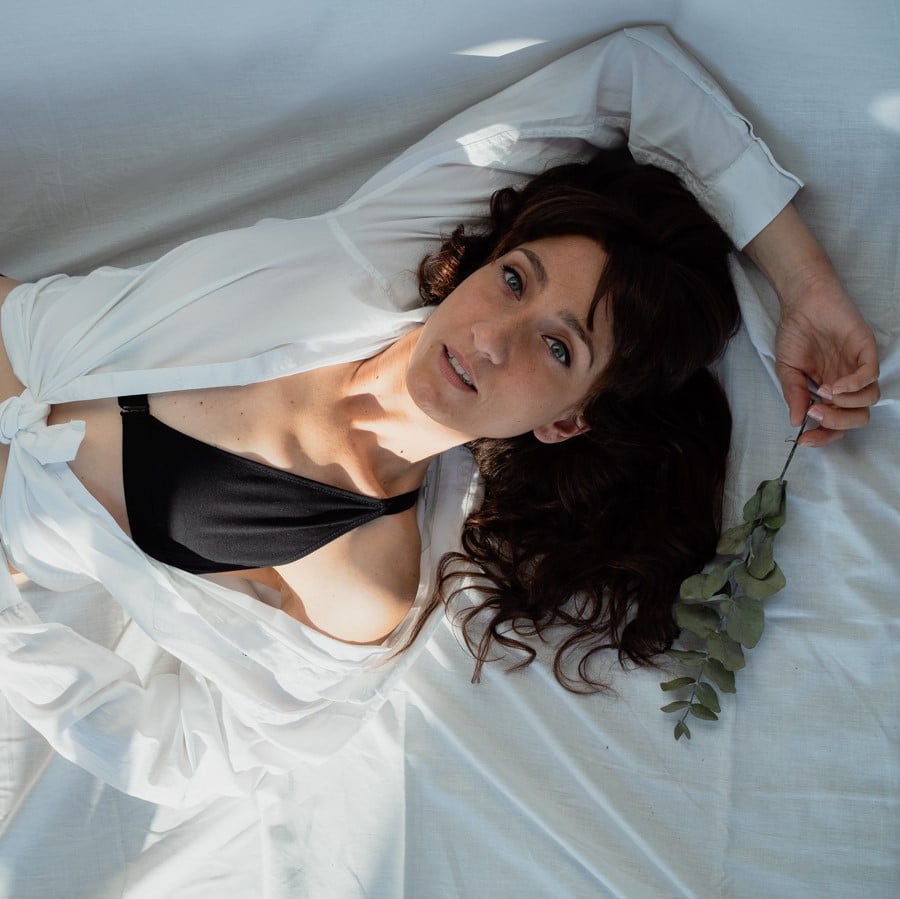 soutien-gorge mono-bonnet plat post-mastectomie en coton noir